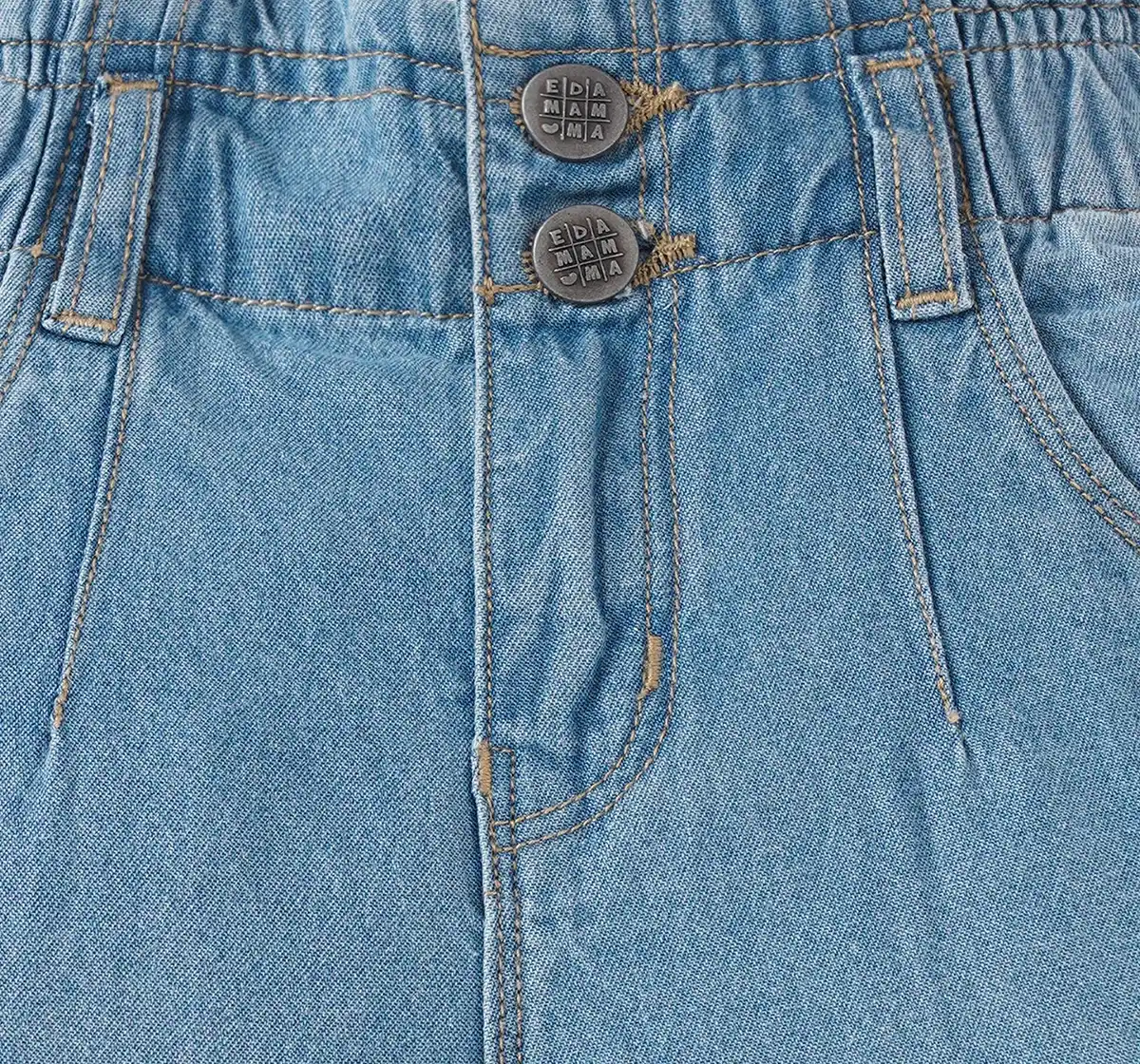 Girls Paper Bag Denim Jeans