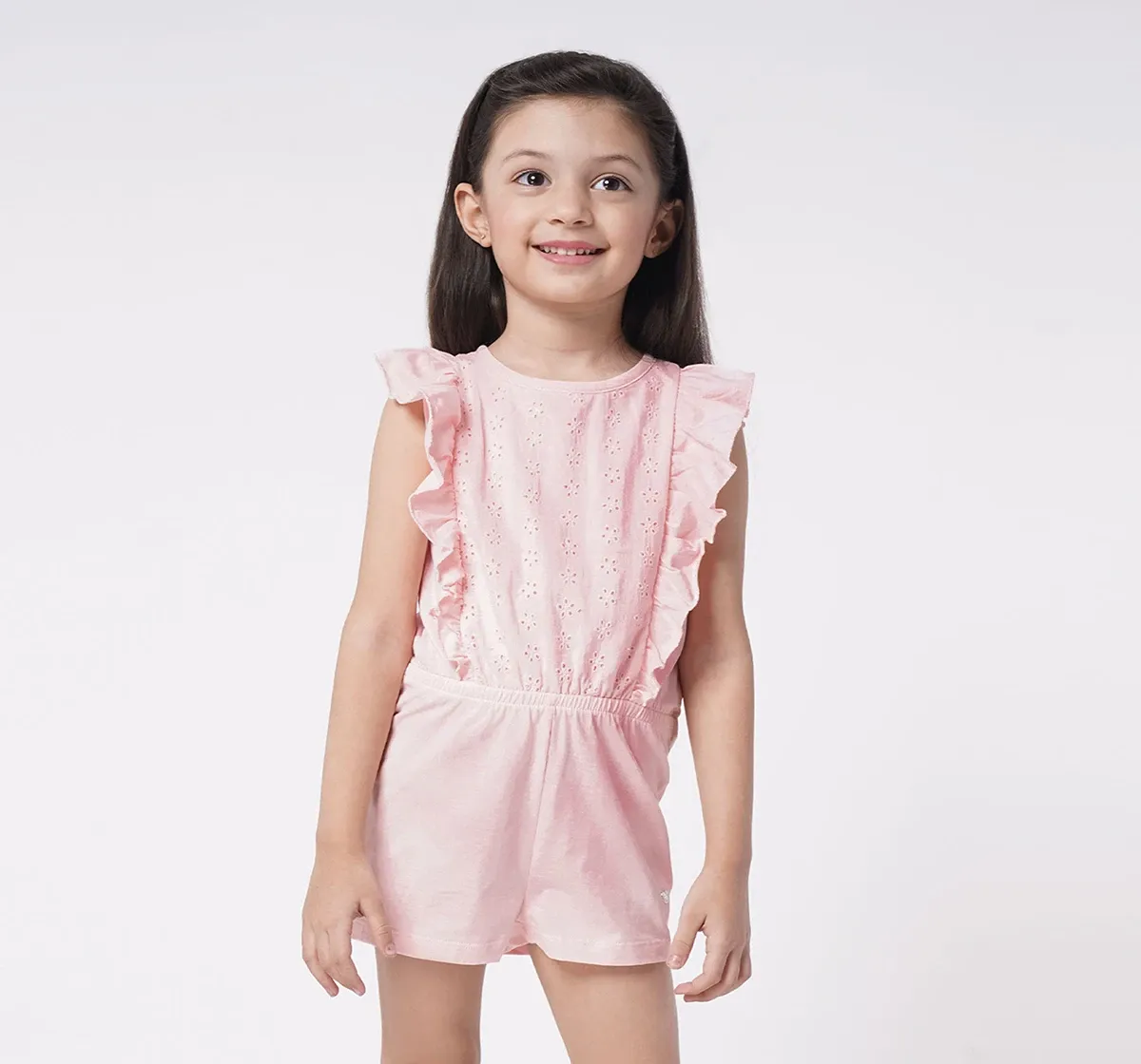 Girls Solid Jumpsuit