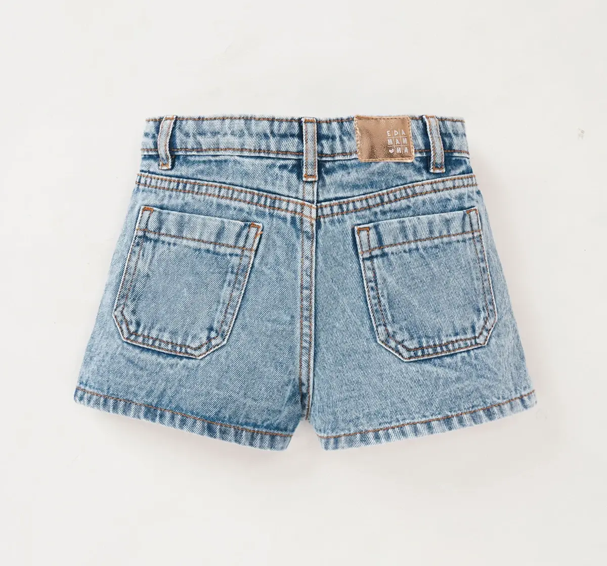 Girls Embroidered Denim Shorts