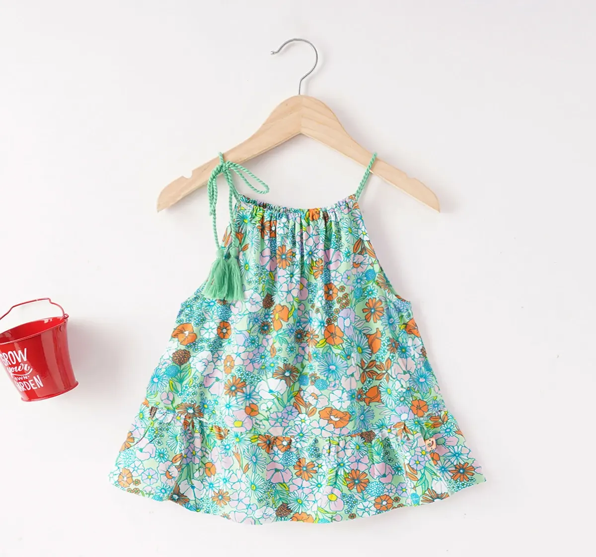 Girls Strappy Stripe Top