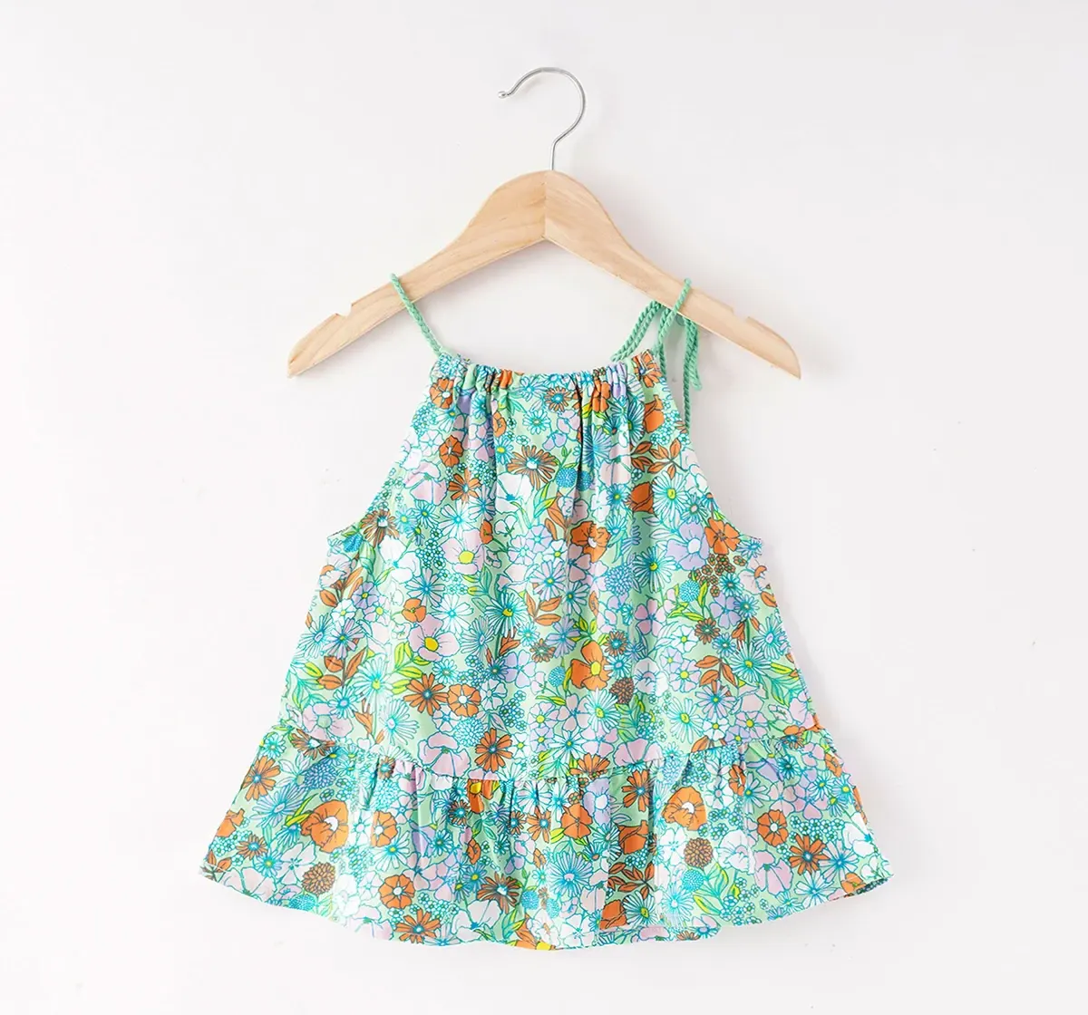 Girls Strappy Stripe Top