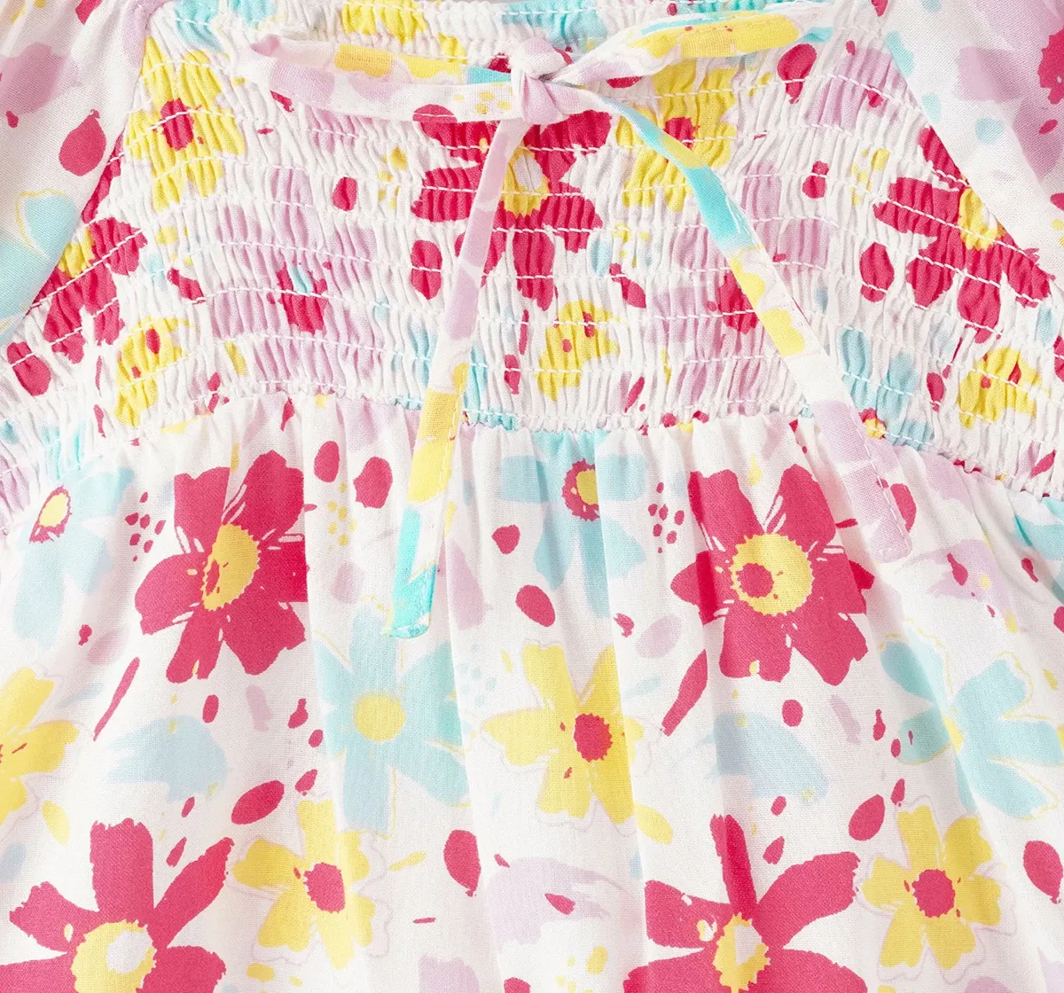 Girls Balloon Floral Top