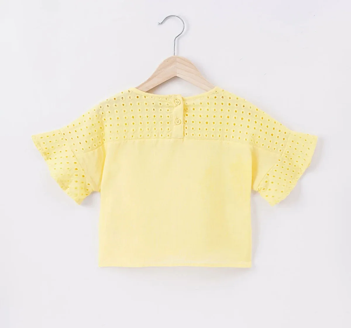 Girls Schiffli Tie Up Top