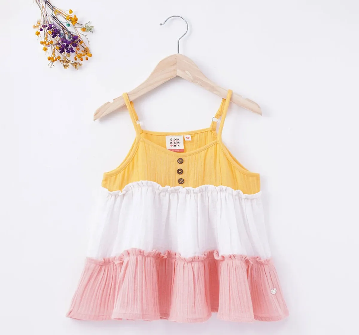 Girls Cut And Sew Strappy Top