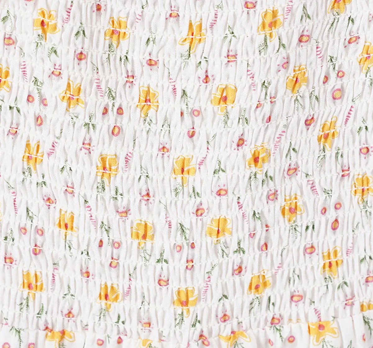 Girls Floral Smocked Top