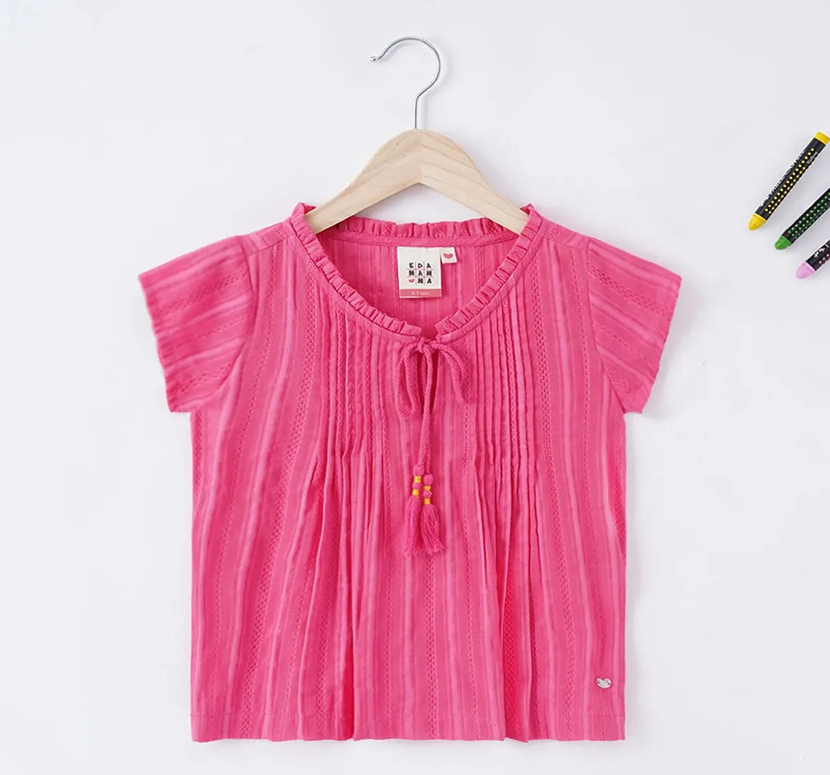 Girls Tie Up Dobby Top