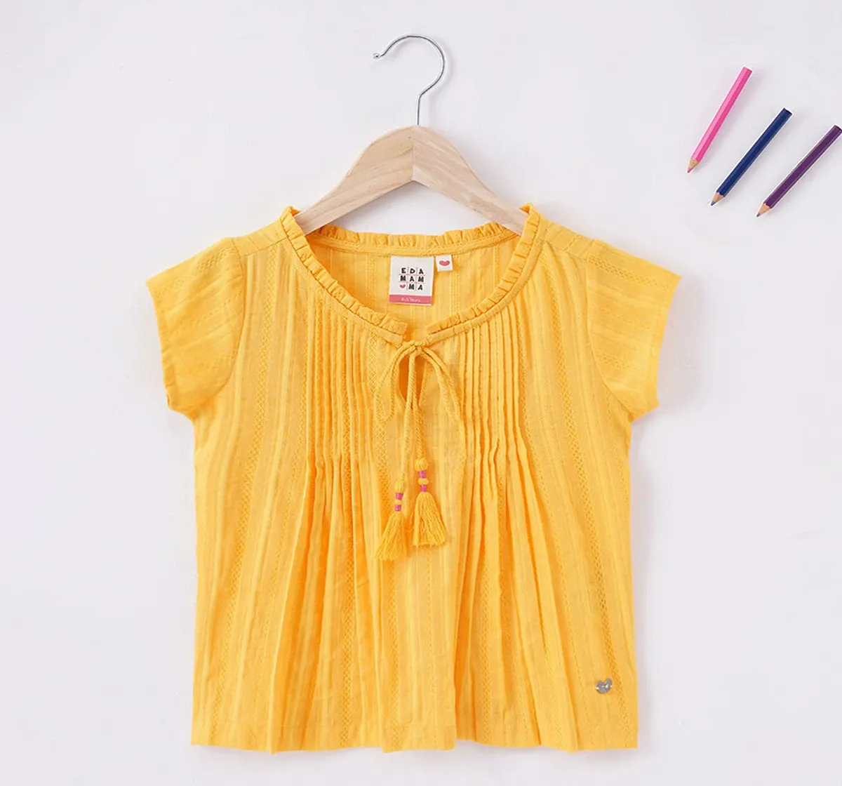 Girls Tie Up Dobby Top