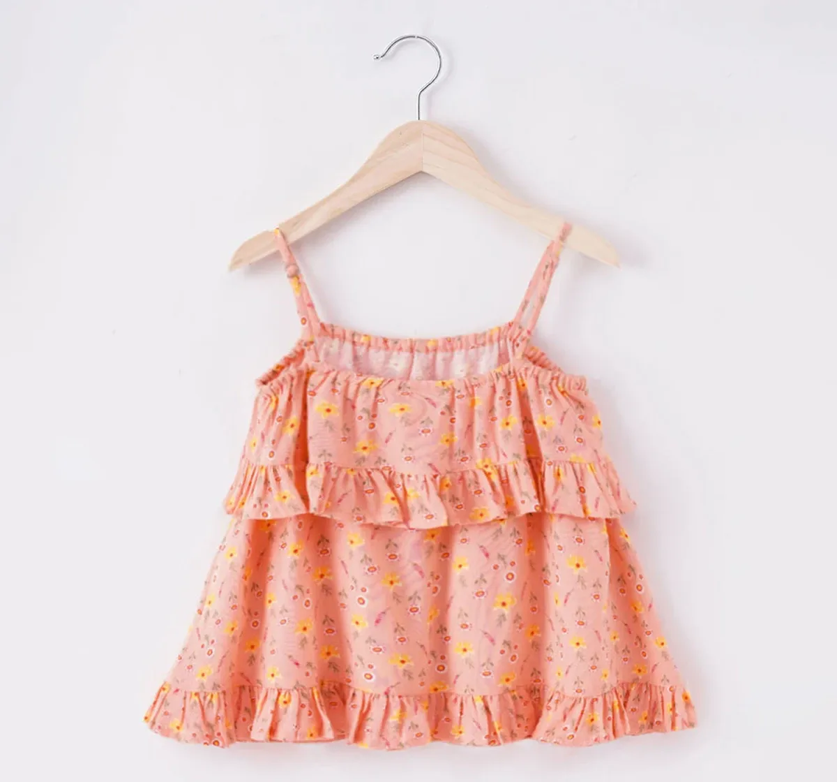 Girls Floral Tier Top