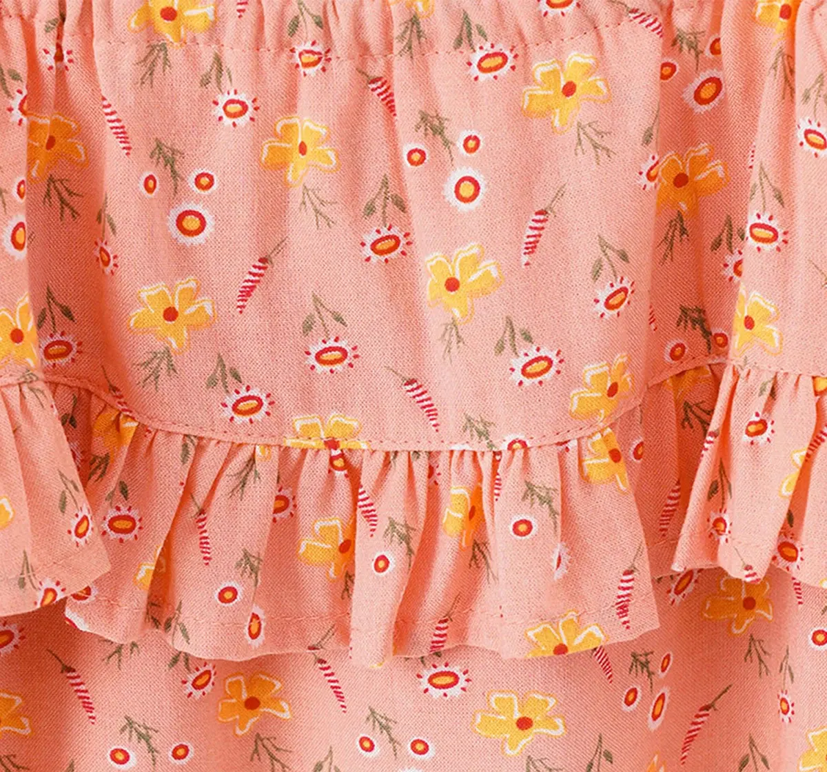 Girls Floral Tier Top