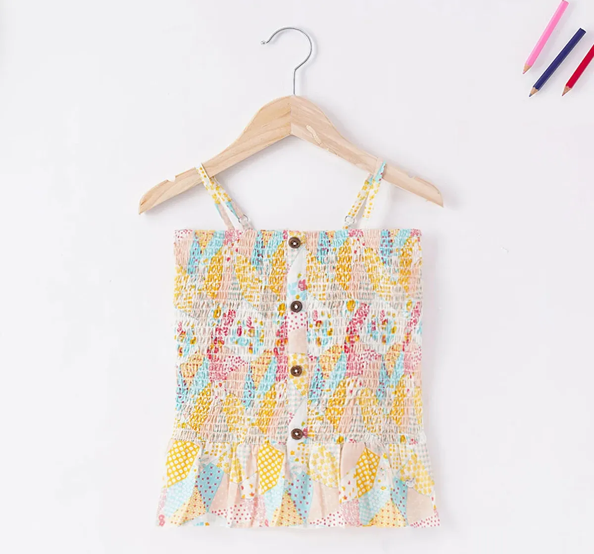 Girls Panel Print Top
