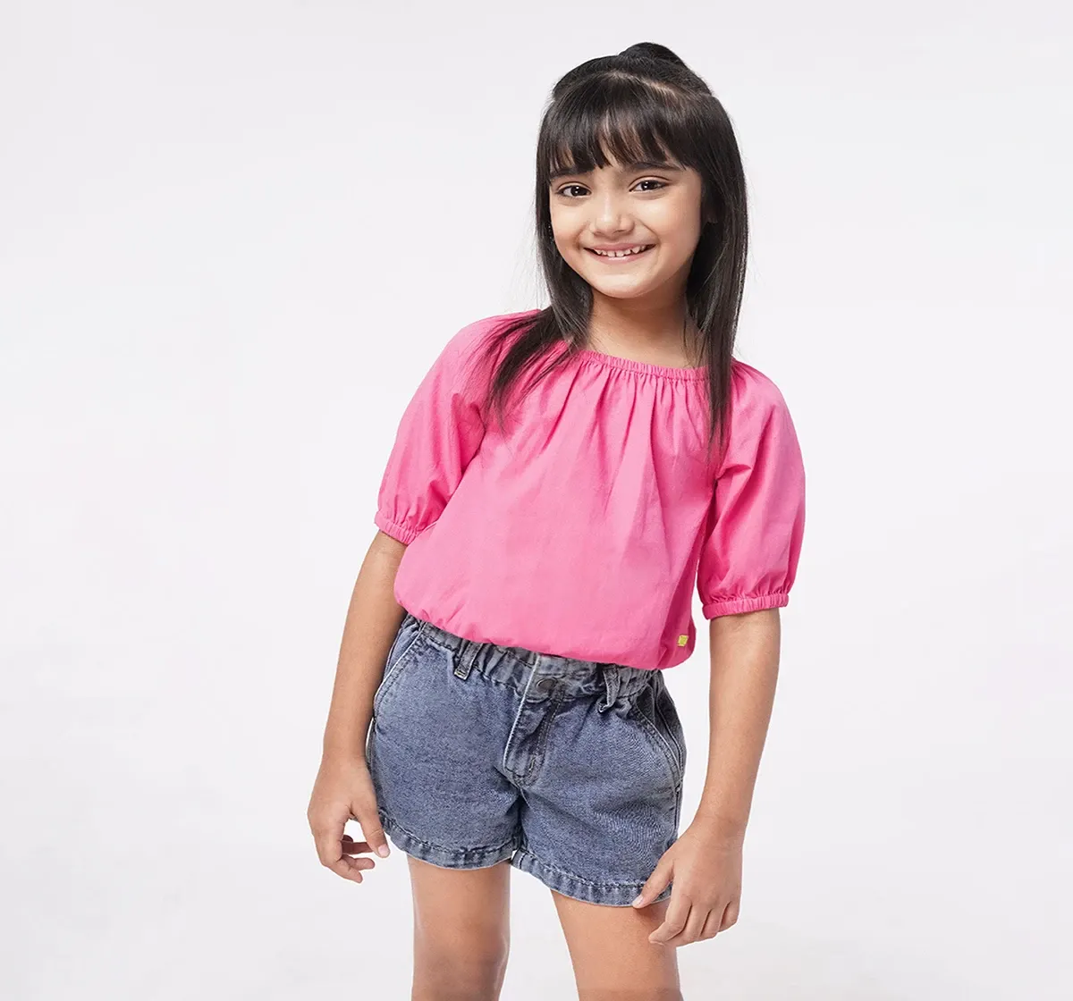 Girls Balloon Crop Top