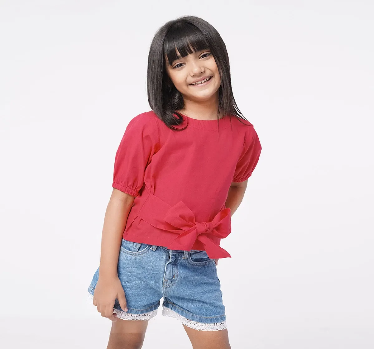 Girls Tie Up Balloon Top