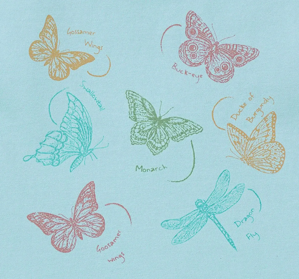 Girls Butterfly Print Tee