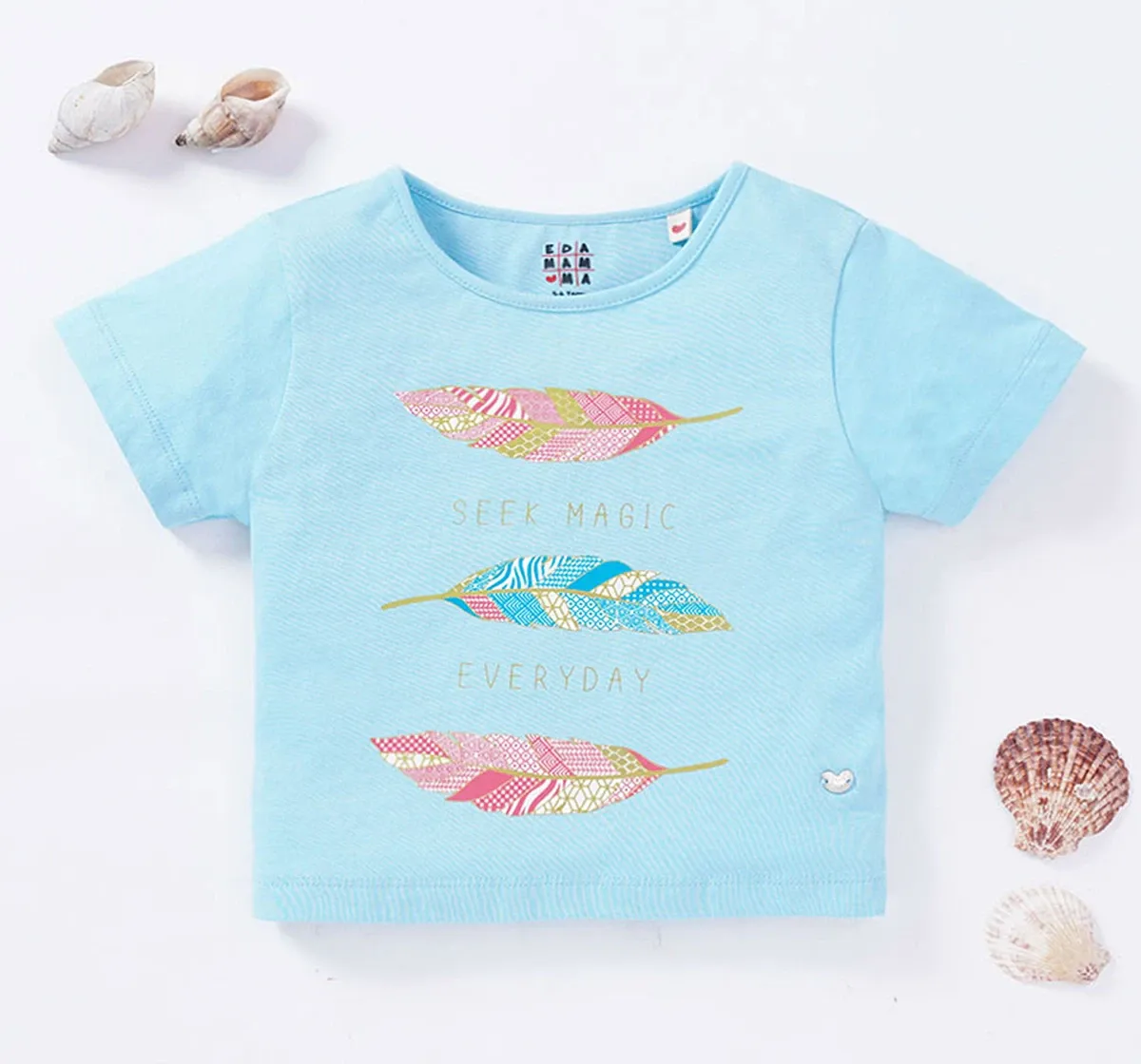 Girls Feather Print Tee