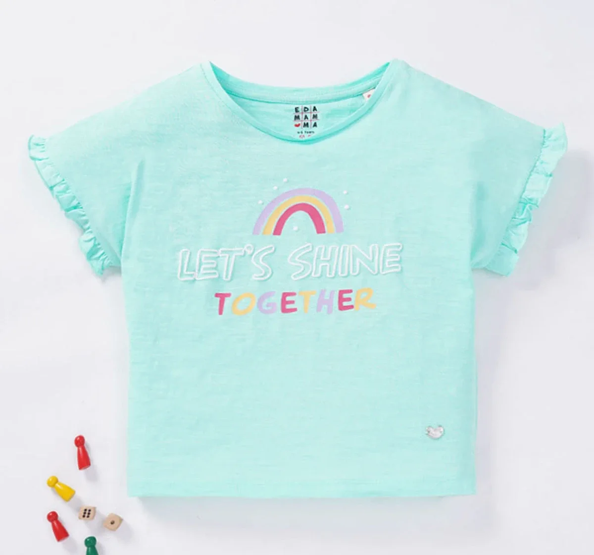 Girls Rainbow Printed Tee