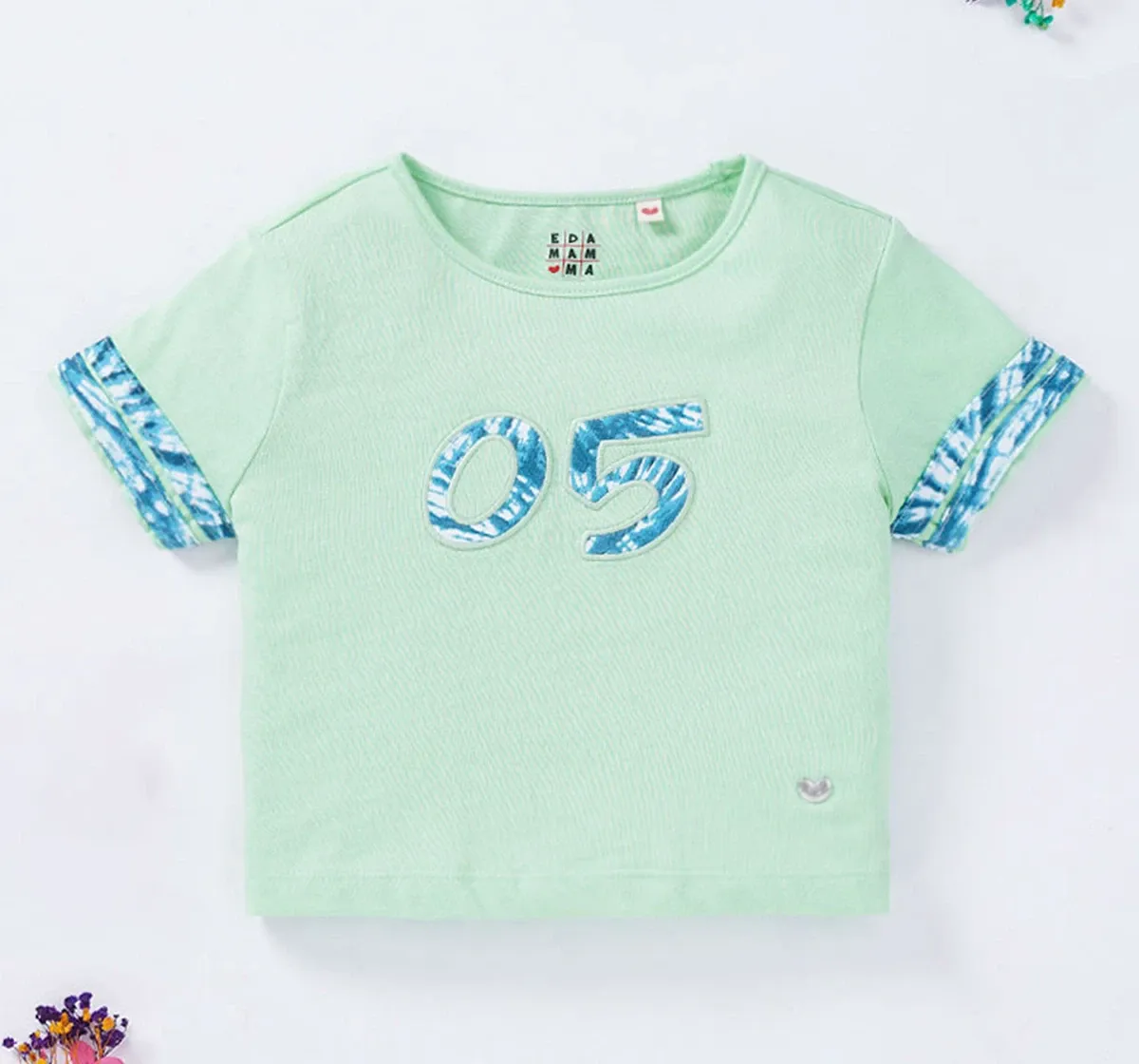 Girls Crop Tee With Applique