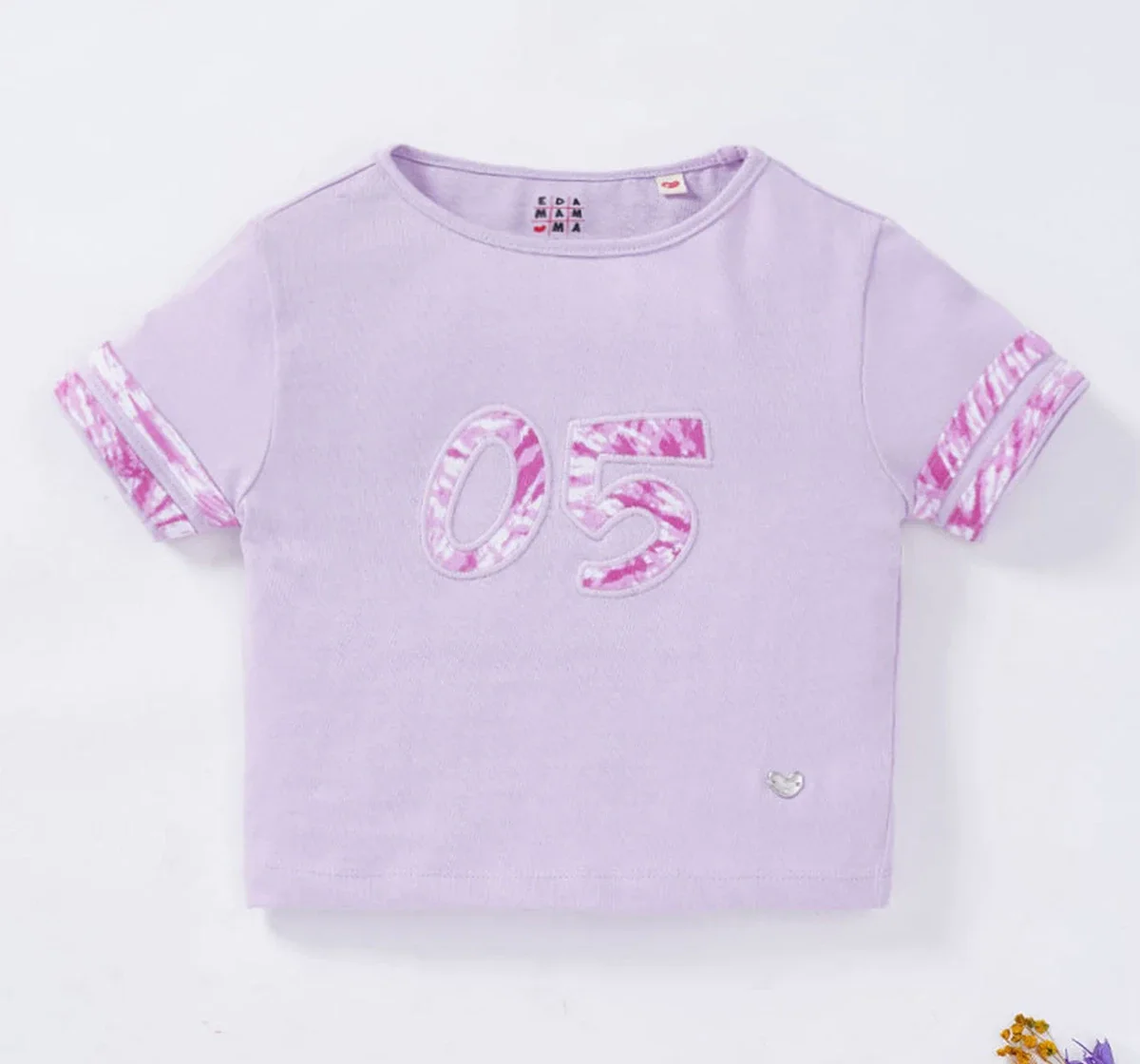 Girls Crop Tee With Applique