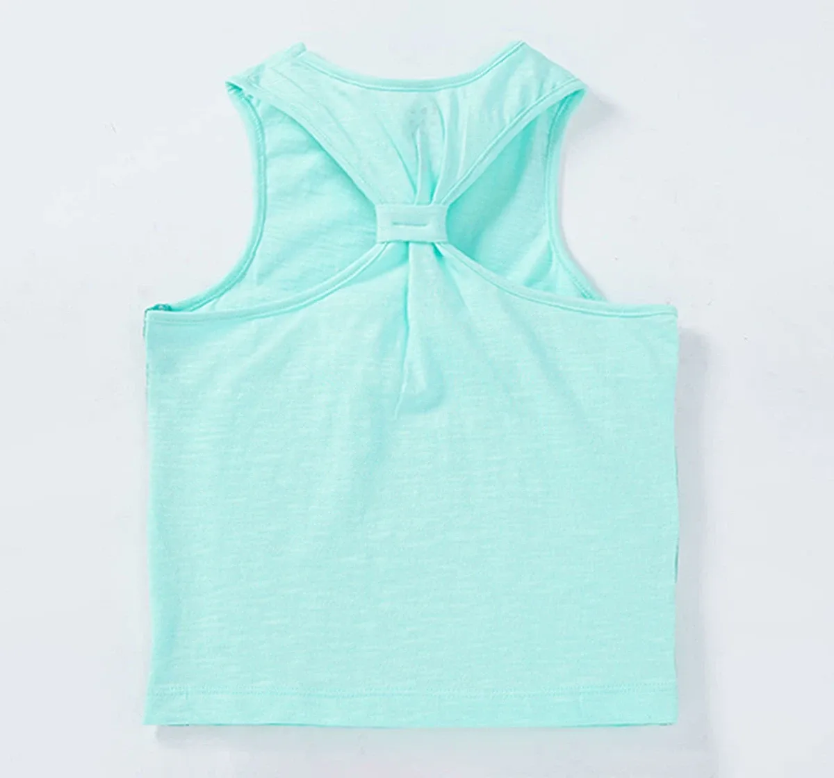 Girls Tank Top With Printed Side Tape