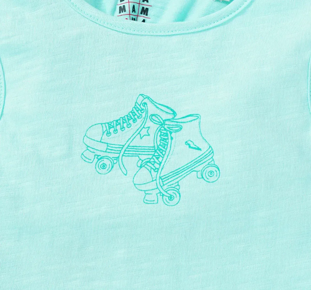 Girls Tank Top With Printed Side Tape