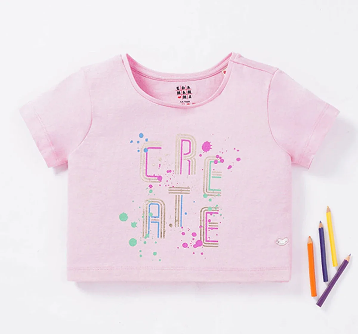 Girls Printed Crop Top