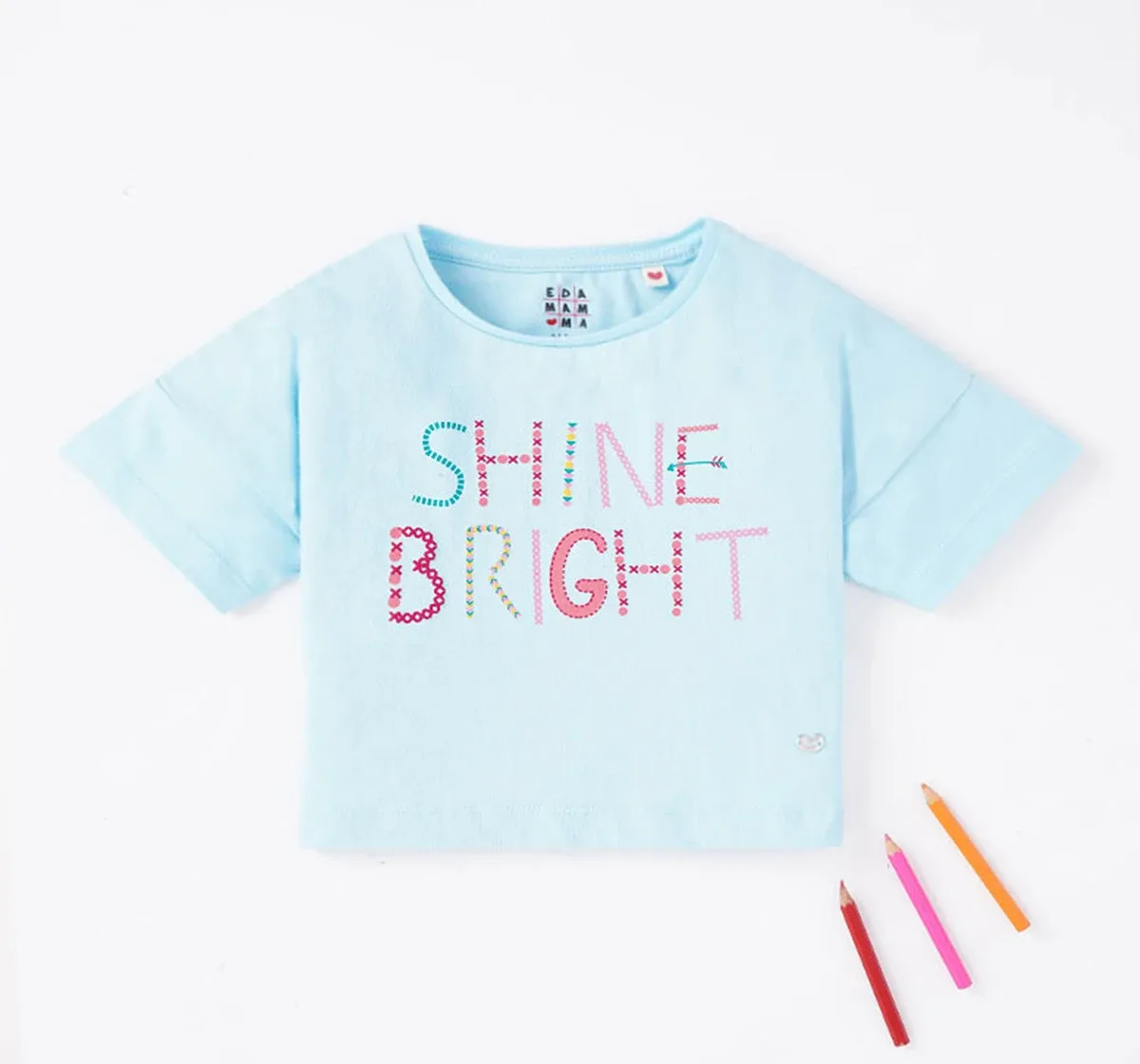 Girls Text Printed Tee