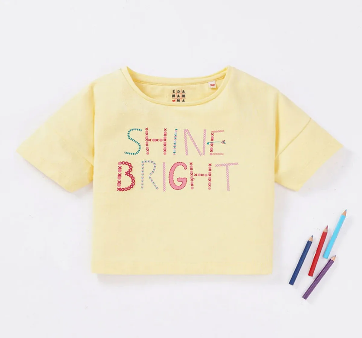 Girls Text Printed Tee