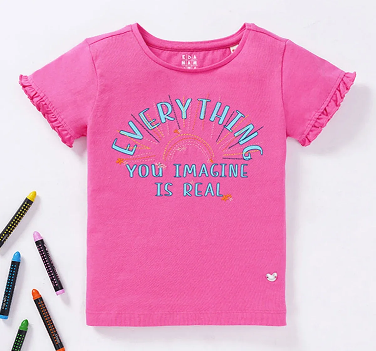 Girls Text Printed Tee