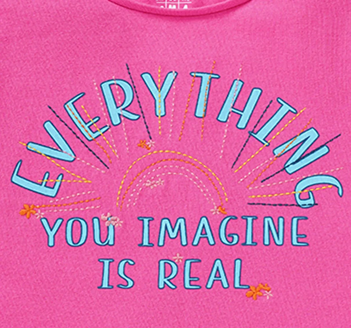 Girls Text Printed Tee