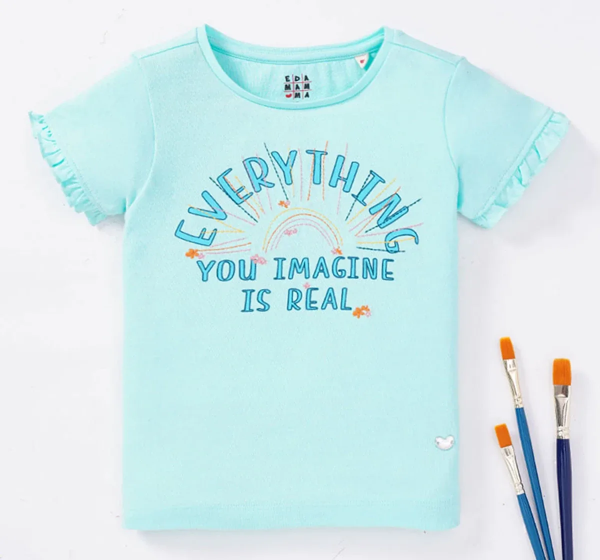 Girls Text Printed Tee