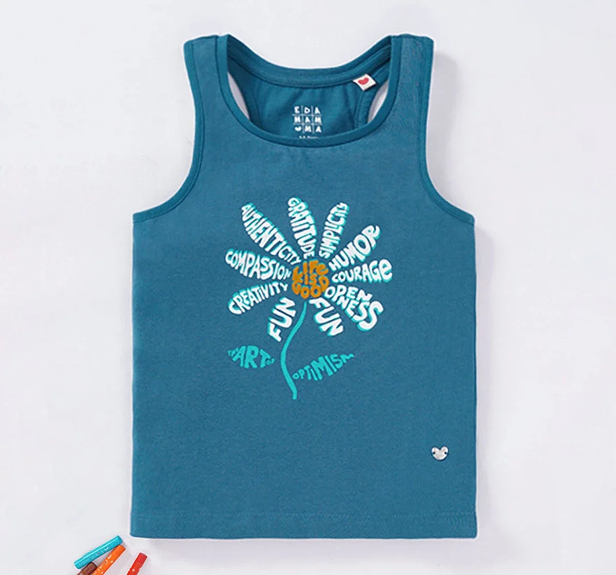 Girls Daisy Print Tank Top