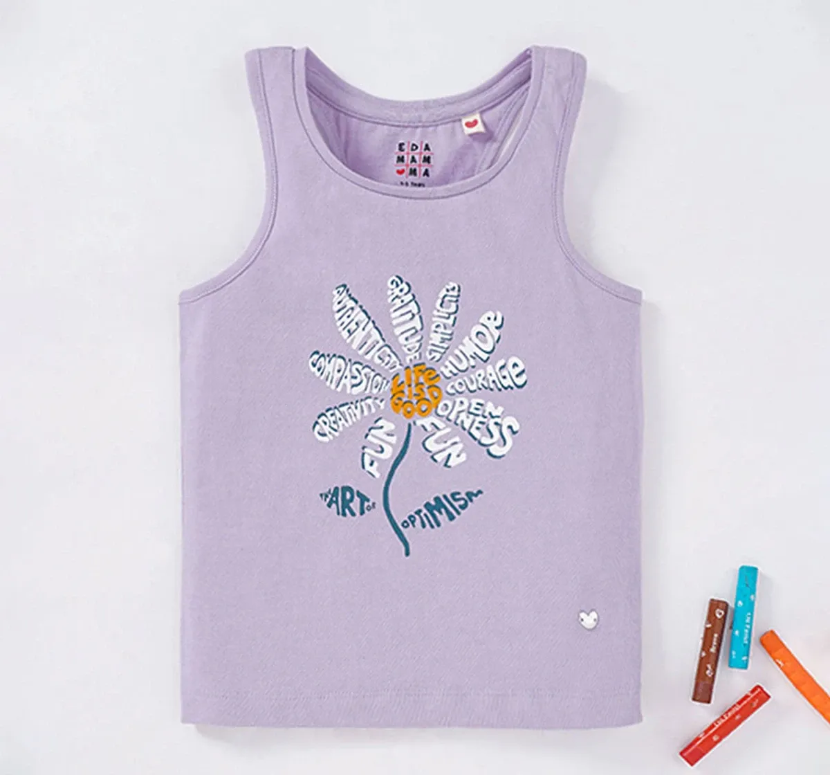 Girls Daisy Print Tank Top