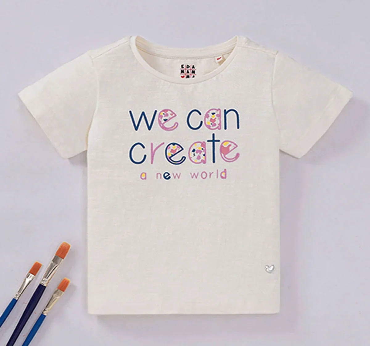 Girls Text Printed Tee