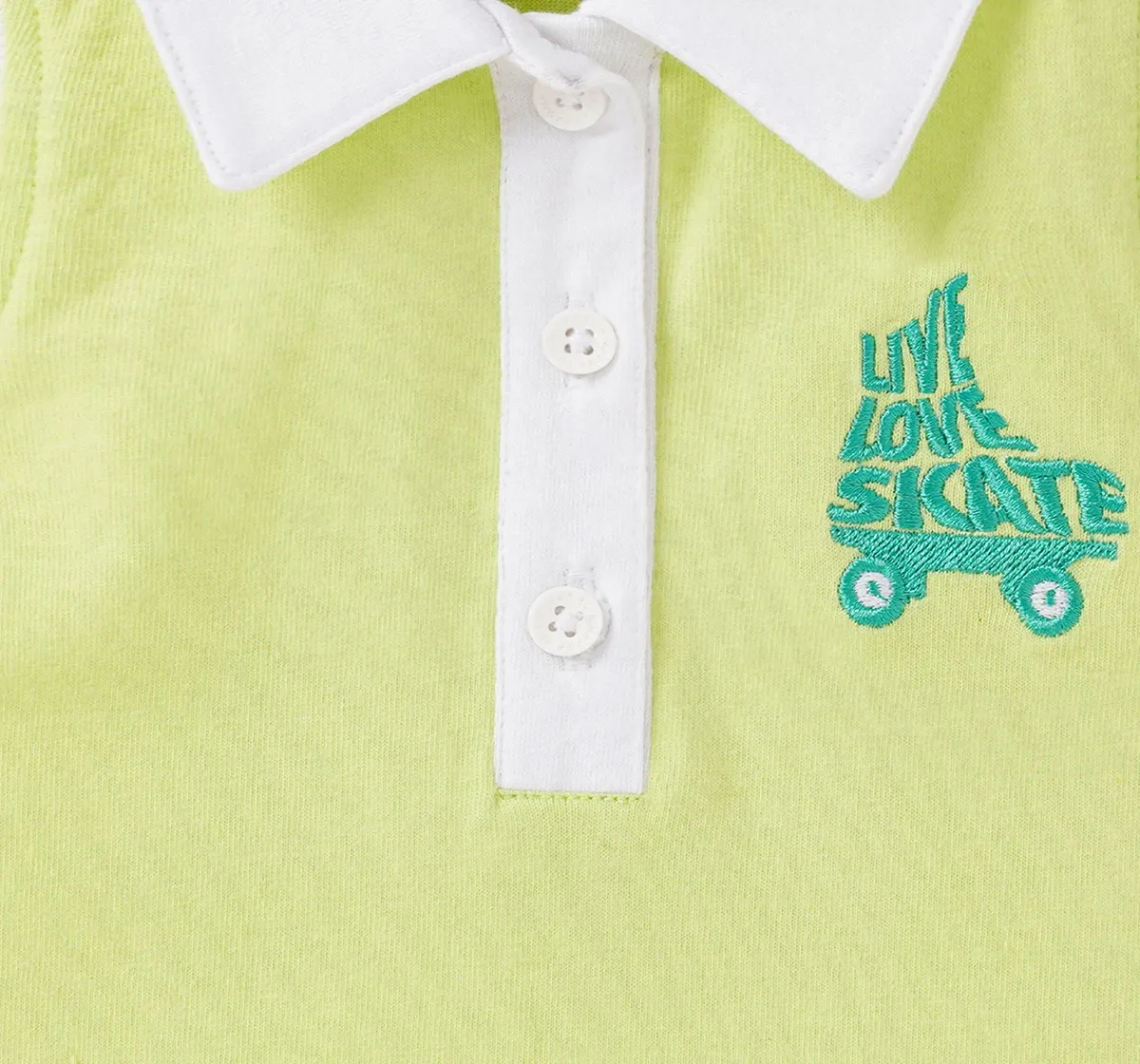 Girls Embroidered Collar Tee