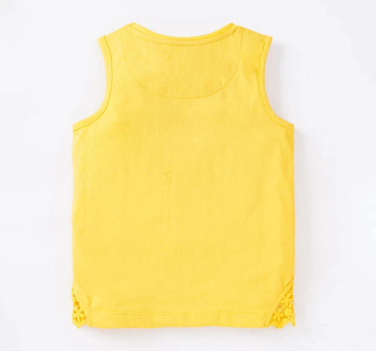 Girls Daisy Print Crochet Panel Tee