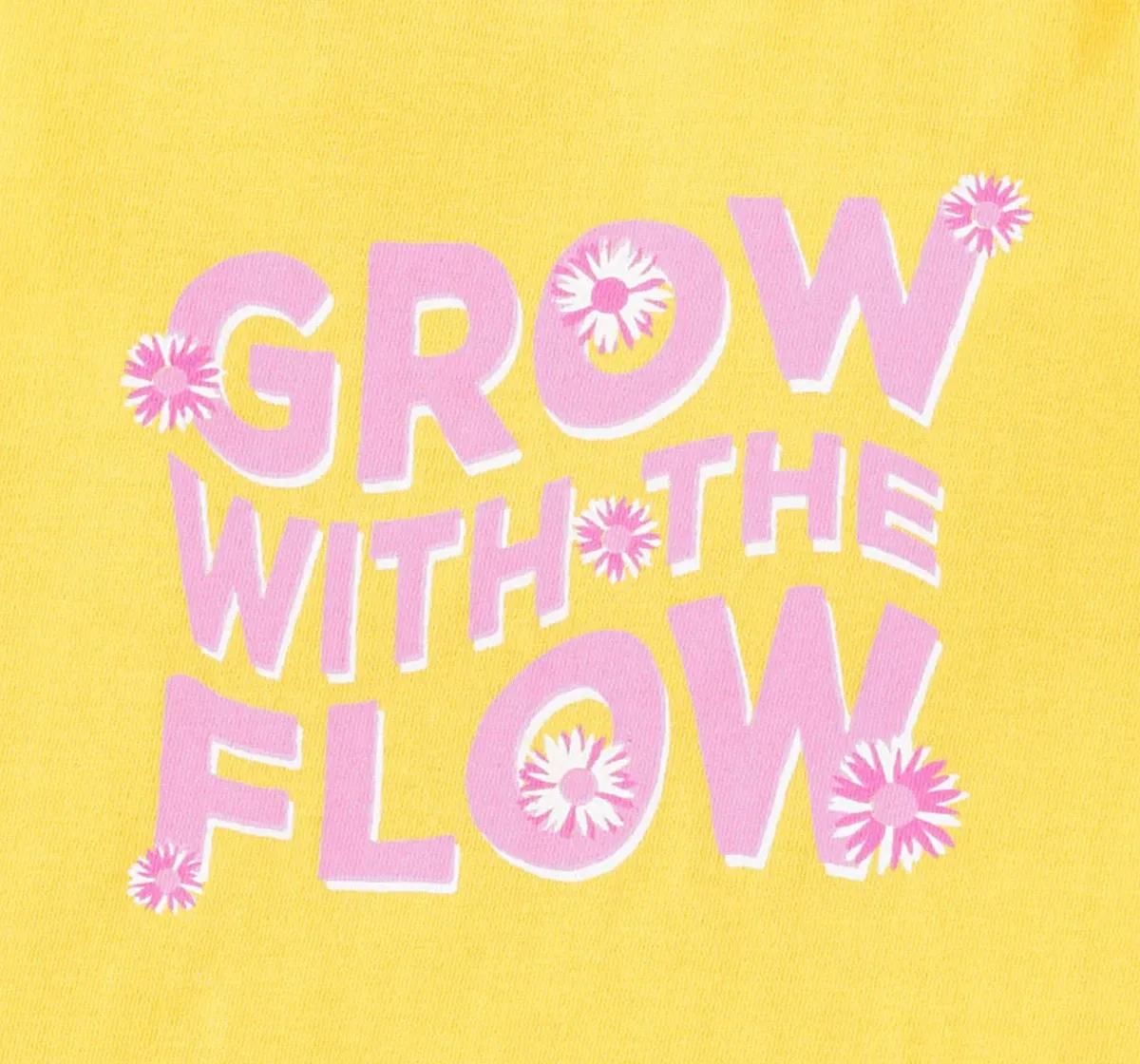 Girls Daisy Print Crochet Panel Tee