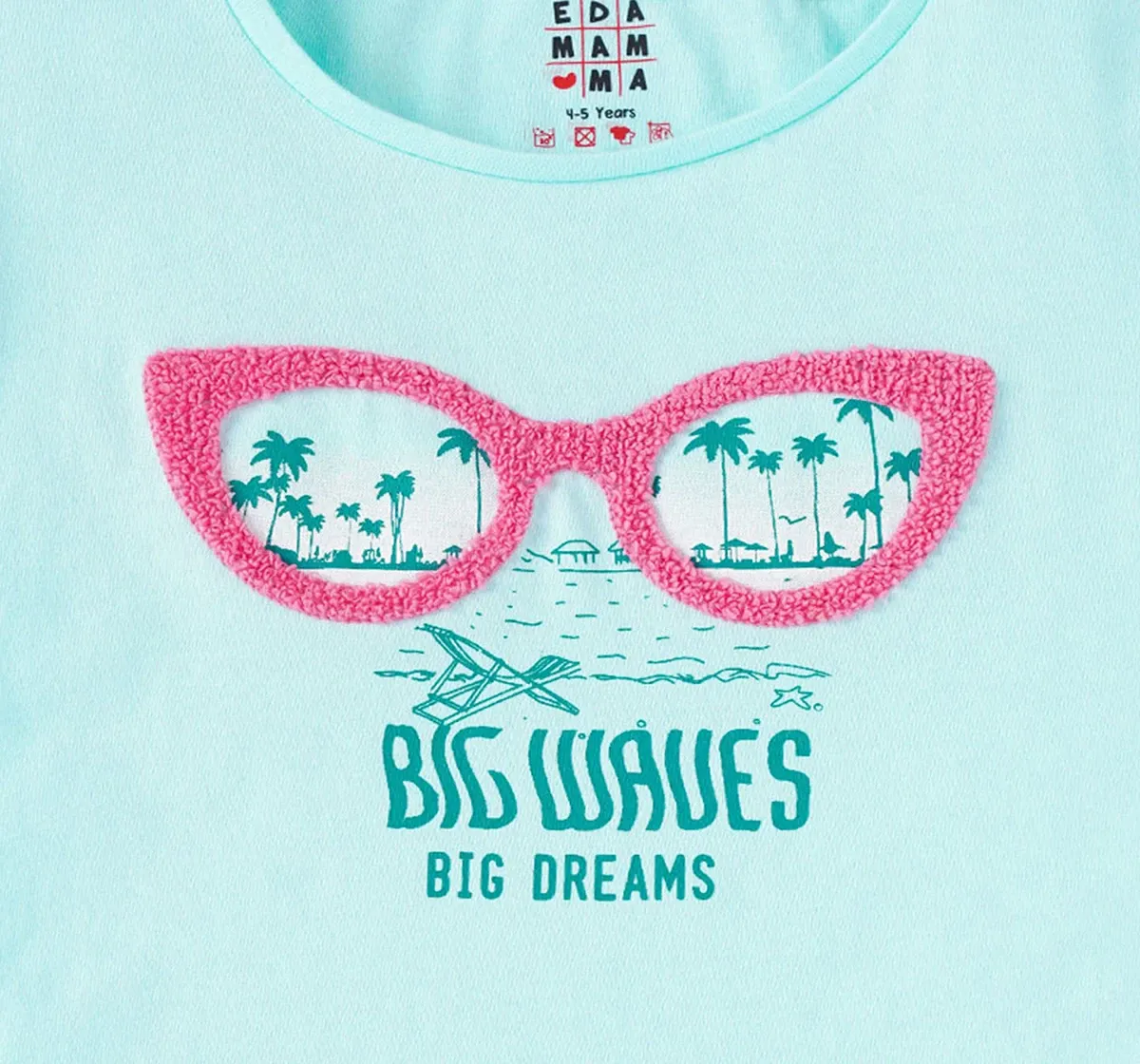 Girls Terry Embroidered Tee