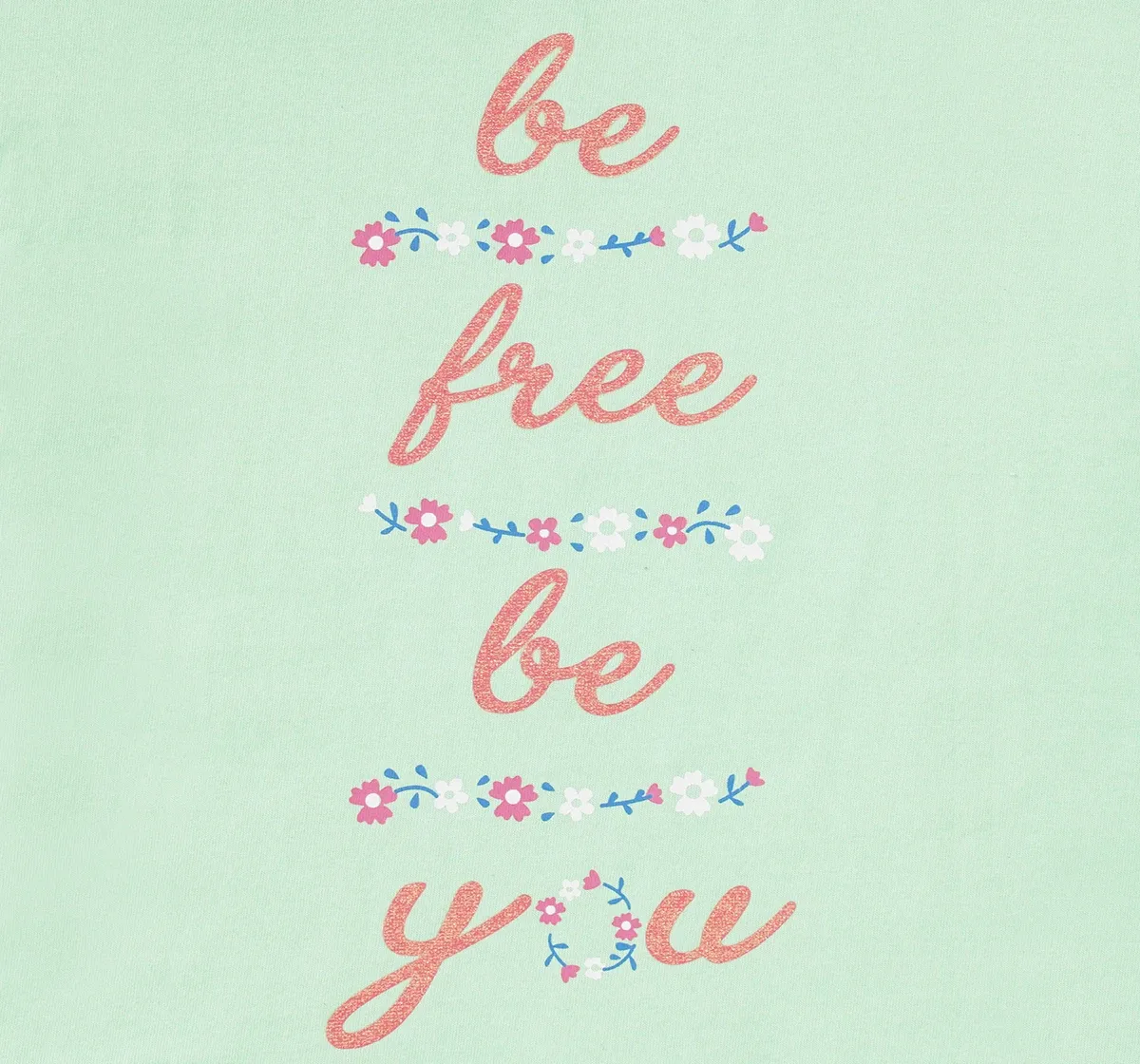 Girls Glitter Printed Tee