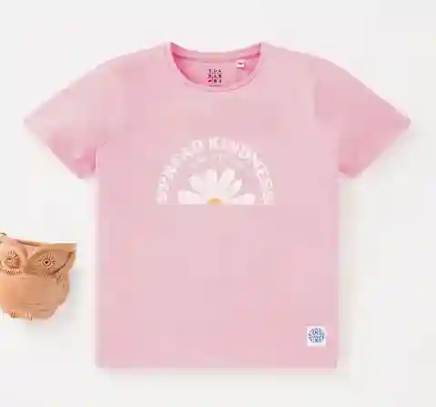 Girls Organic Half Sleeves Printed Tee