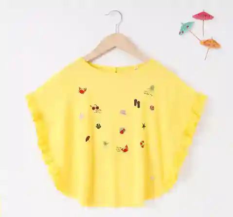 Girls Kimono Sleeve Top