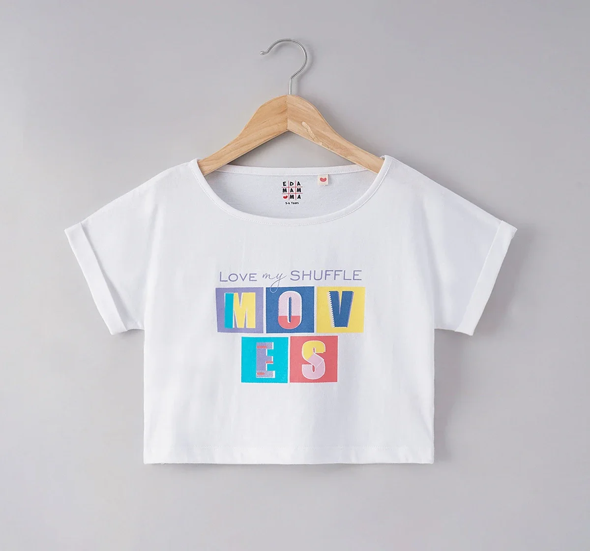 Girls Printed Overlap Tee