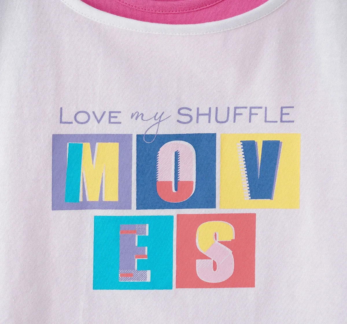 Girls Printed Overlap Tee