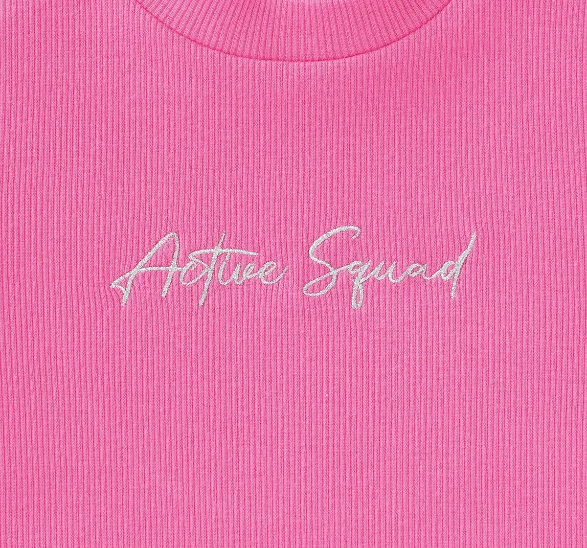 Girls Embroidered Rib Top