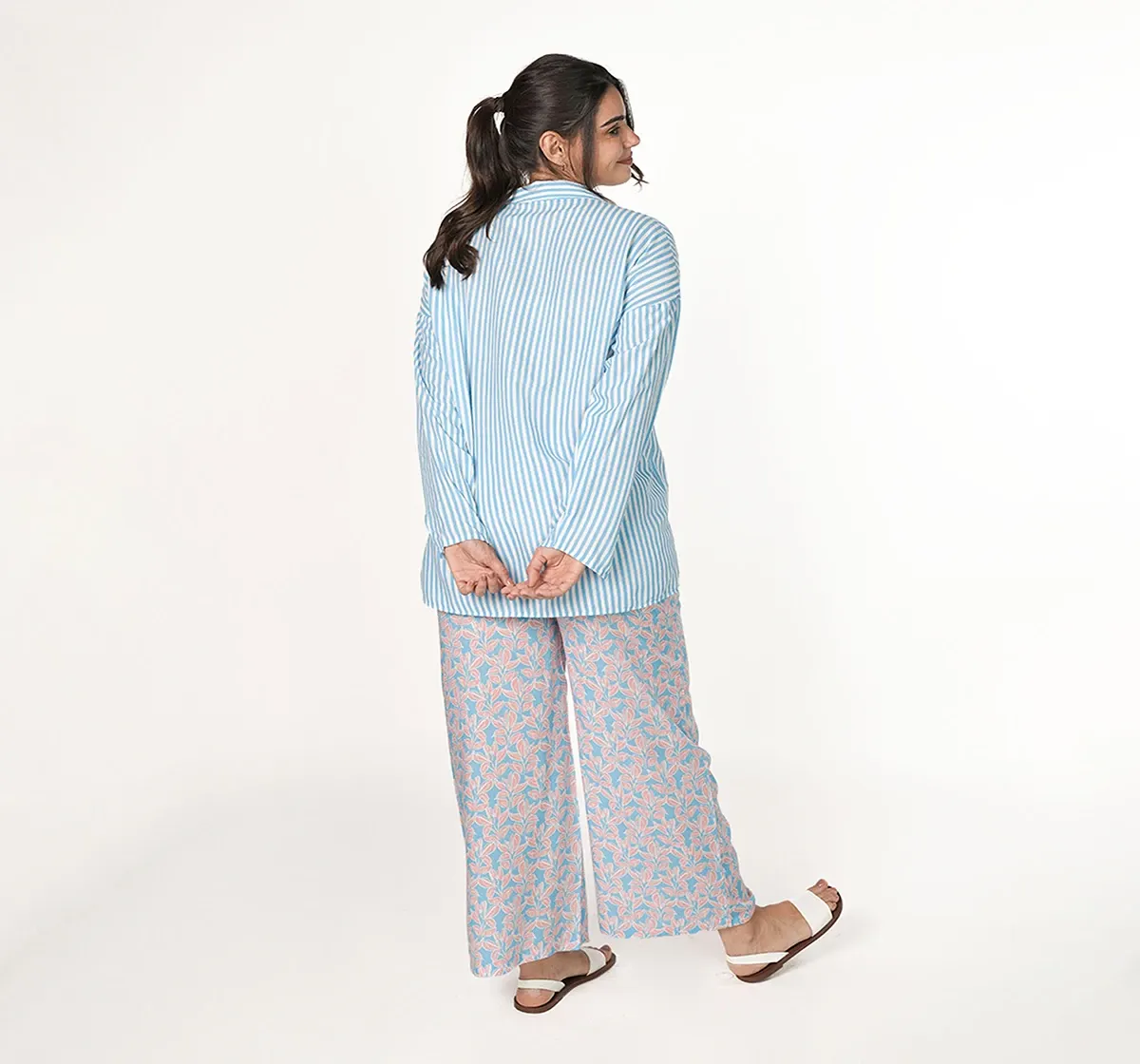 Maternity Full Sleeves Lounge Sets -Pack of 2-Multicolor