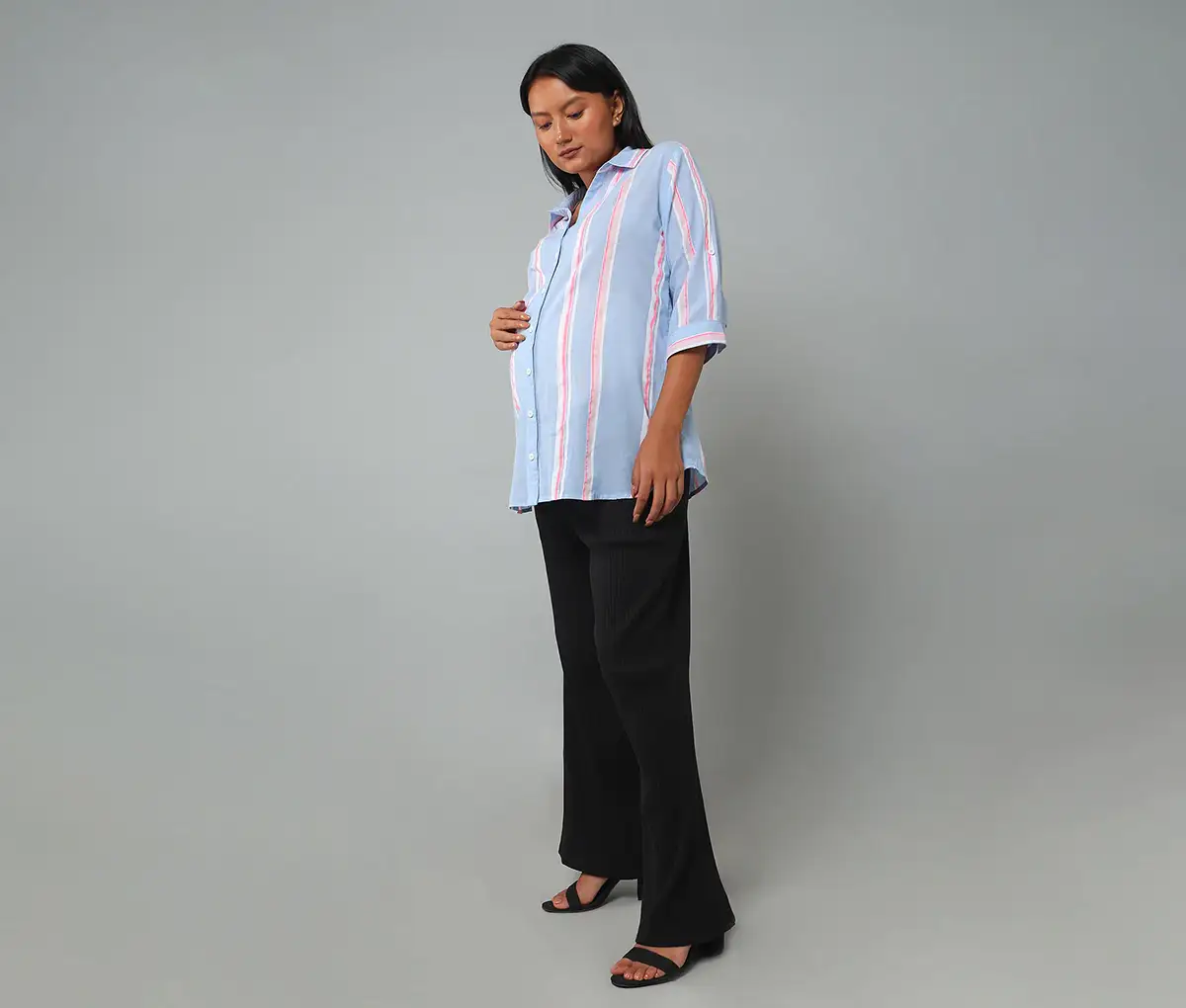 Maternity V-Neck Slim Shirt