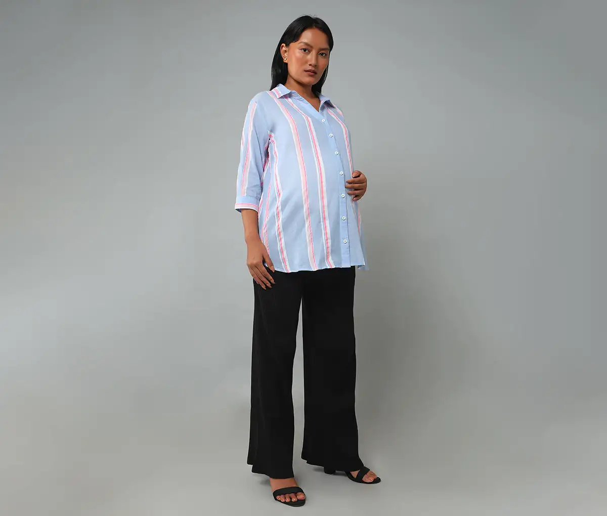 Maternity V-Neck Slim Shirt
