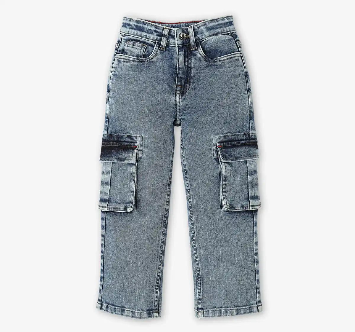 Boys 100% Cotton Jeans - Mid Blue