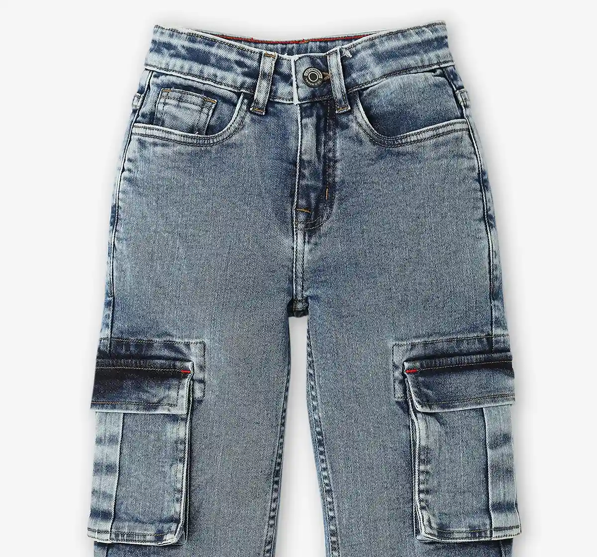Boys 100% Cotton Jeans - Mid Blue