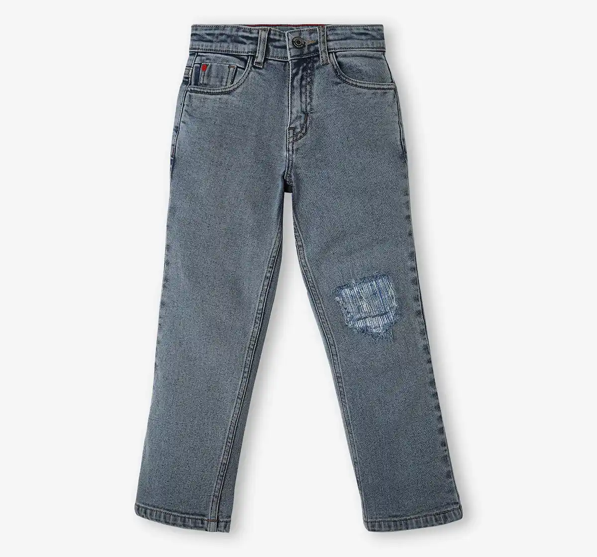 Boys Distress Denim Jeans - Mid Blue
