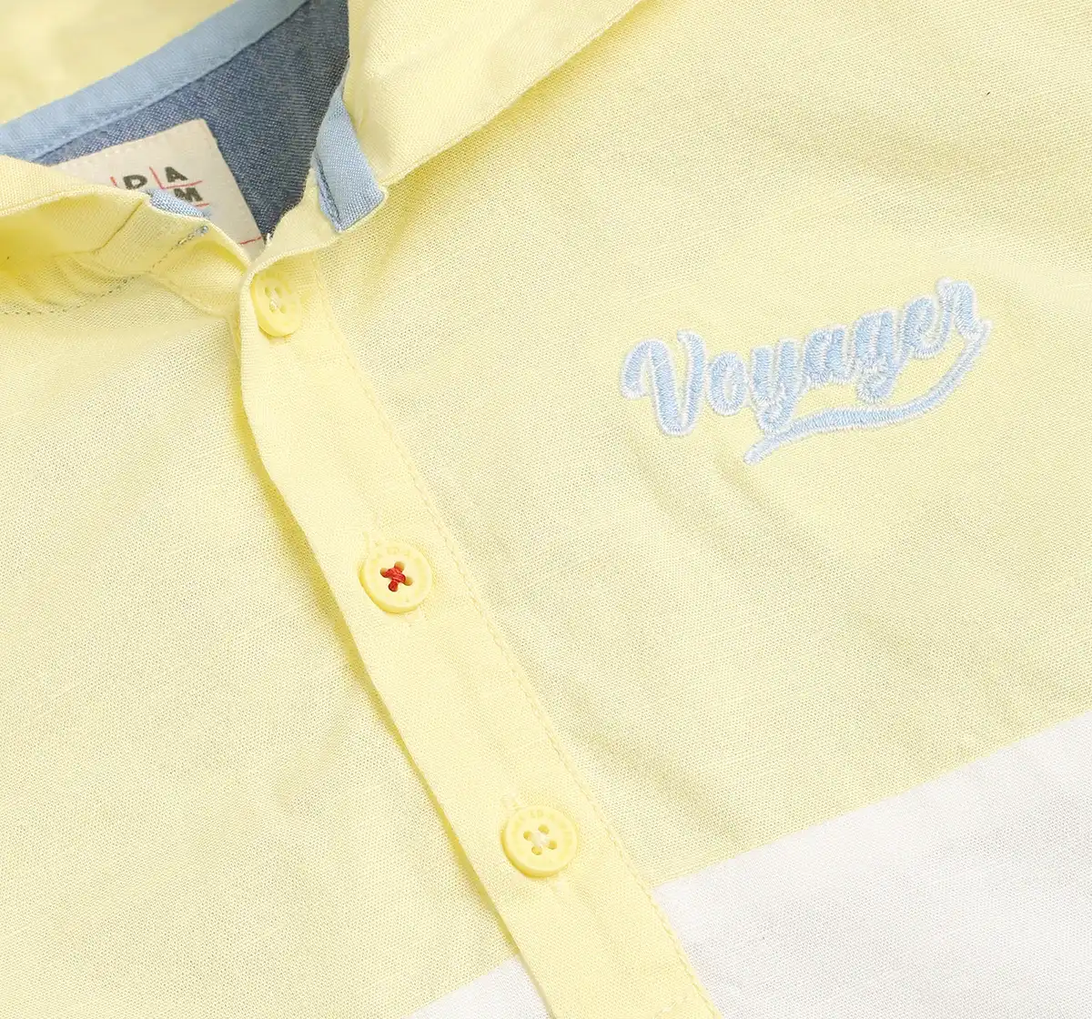 Boys Color Block Hooded Shirt - Multicolor