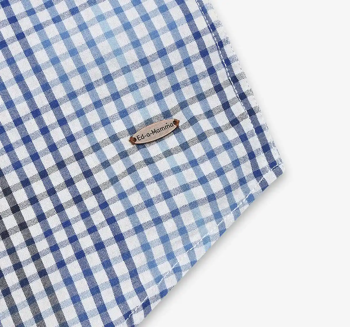 Boys Checkered 100% Cotton Shirt - Navy